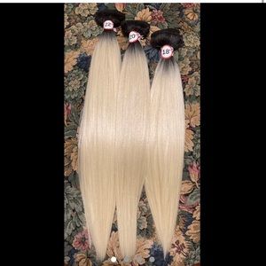 Blonde hair extensions bundles